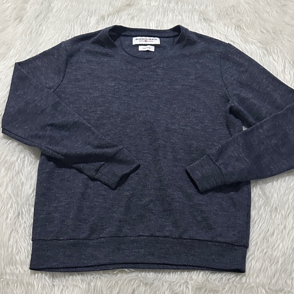 Mizzen+Main Men's Dark Blue Crewneck Sweater - Picture 1 of 4